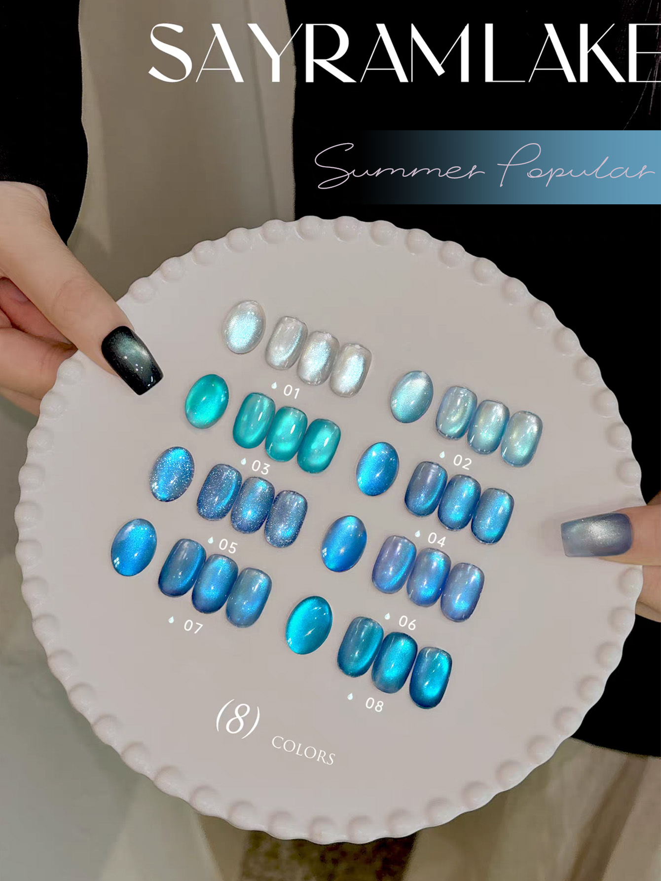 Nail Art Ice Blue - 1 stuk SHAKA IJsdoordringende Oceaan Tranen