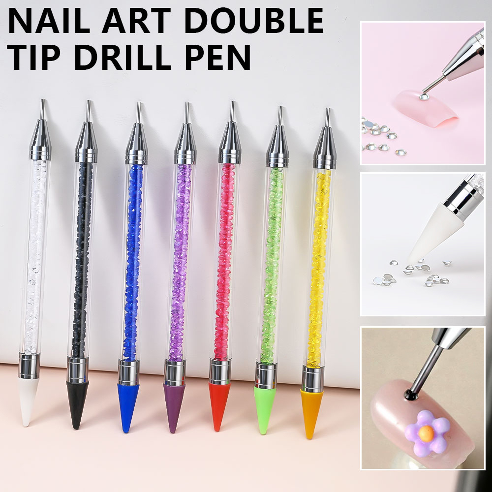 Rhinestone Nail Gem - 1Pc Dual Heads Punt Boor Pen