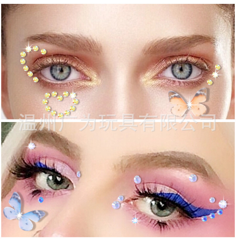 Rhinestone Nail Gem - Sterrenhemel zelfklevende strass-stickers Jelly holografische acryl