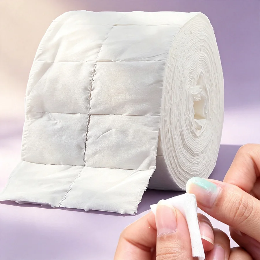 Nail Art Remover - 300/500 Stuks Rol Pluisvrije Katoenen Nageldoekjes,