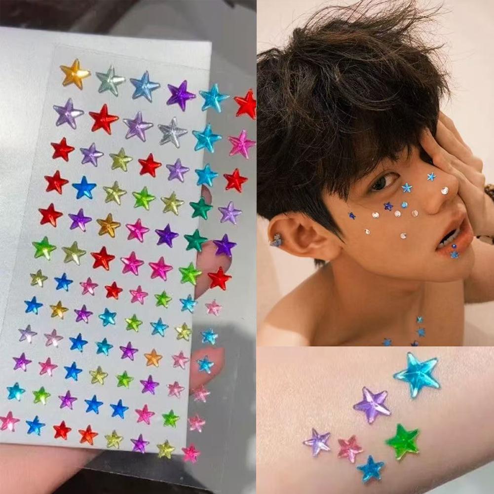 Rhinestone Nail Gem - Zelfklevende gezichtssteentjes, kleurrijke kristallen edelsteen stickers
