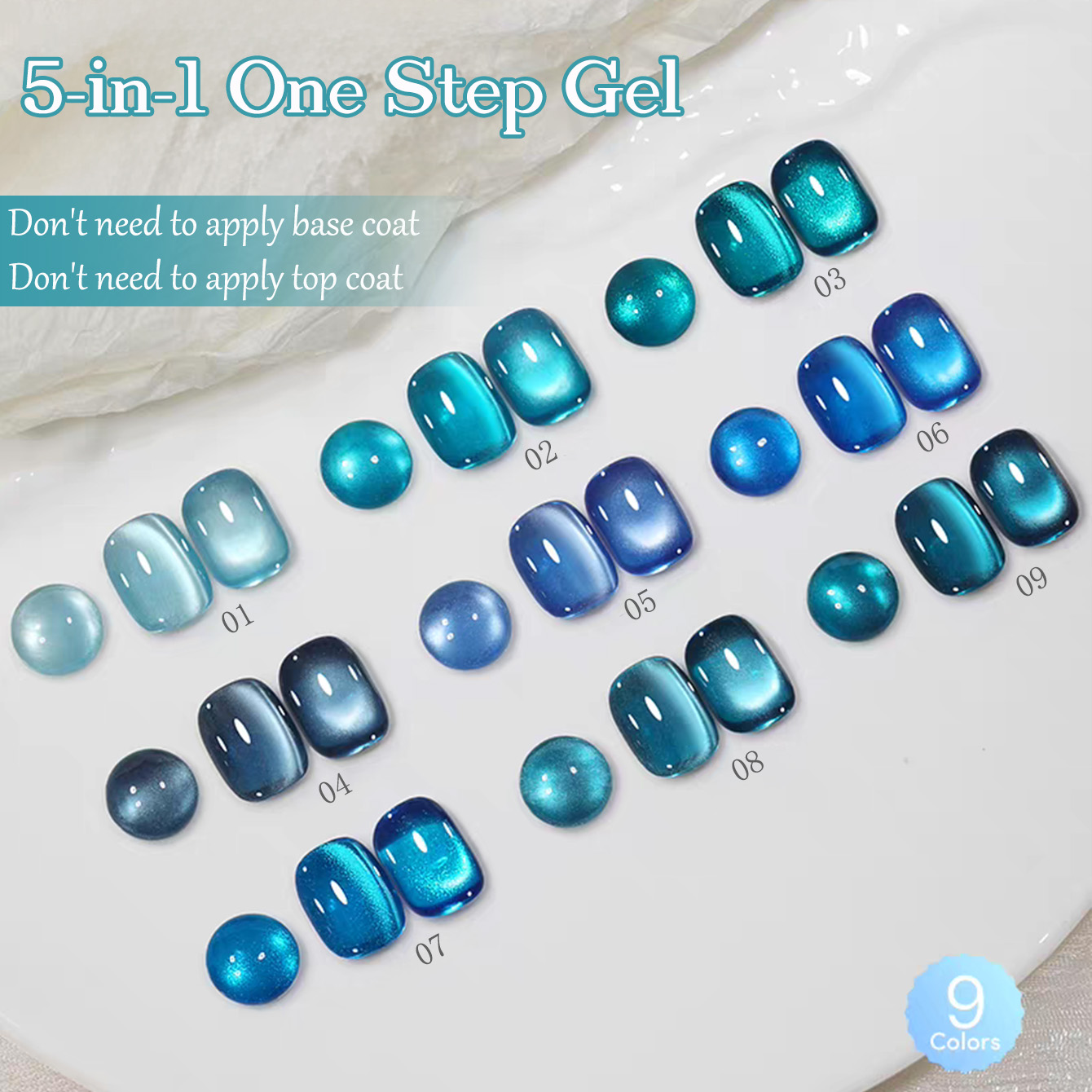 1 stuk SHAKA Saffierglas Kraal - Nail Art Ice Blue recensie en prijs