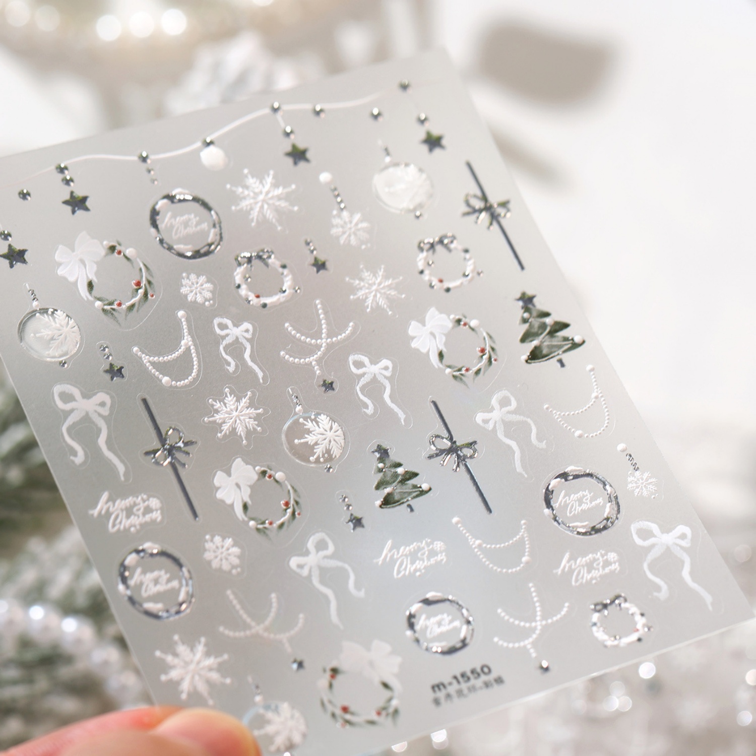 Zilverfolie Kerst 5D Nagelstic - Nail Art Xmas recensie en prijs