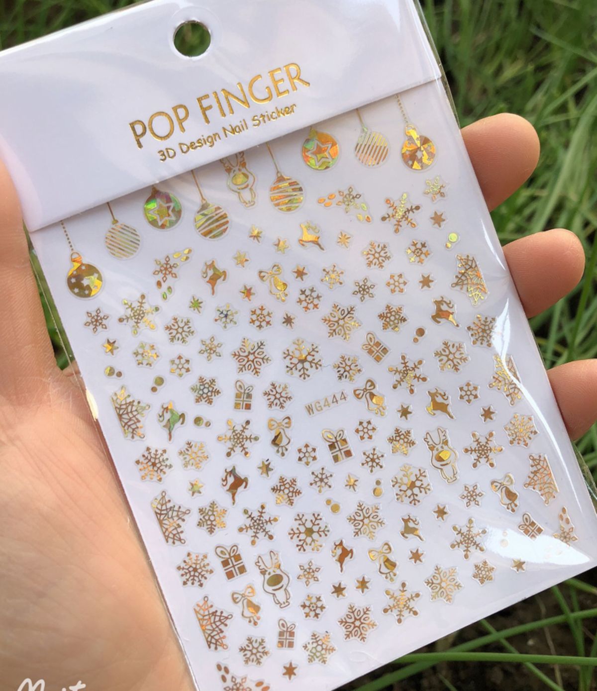 Kerst 3D Nail Stickers Hologra - Nail Art Xmas recensie en prijs