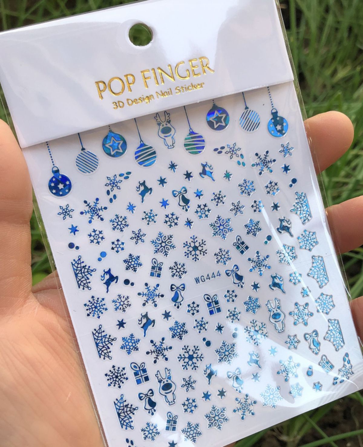 Kerst 3D Nail Stickers Hologra - Nail Art Xmas recensie en prijs