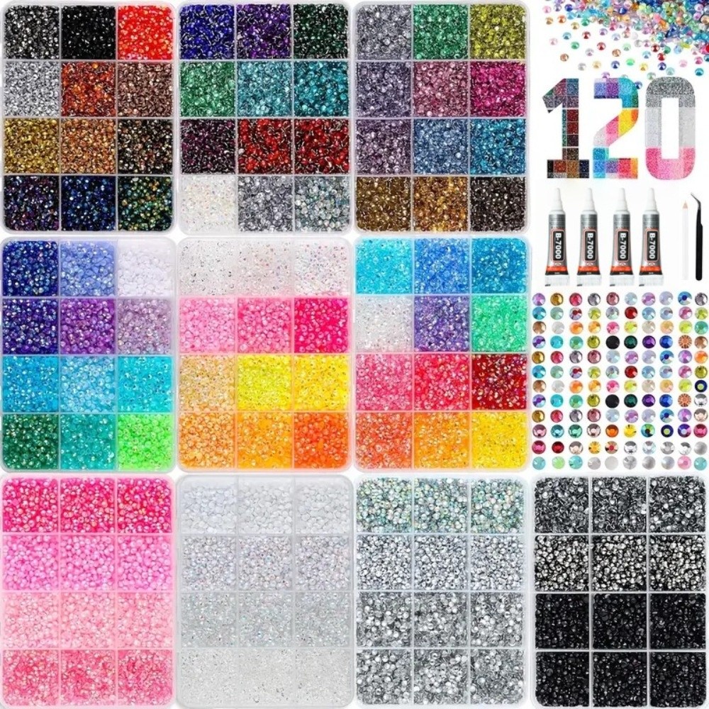 Multicolor hars strass steentj - Rhinestone Nail Gem recensie en prijs