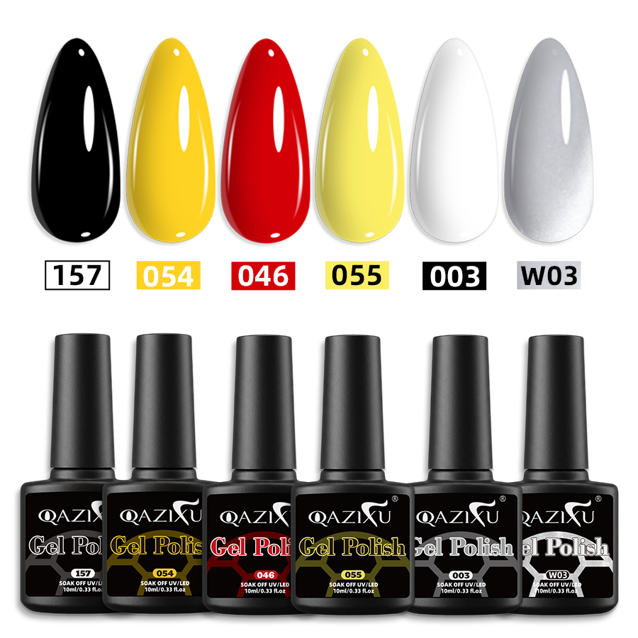 QAZIXU 1/6 Stuks Team Kleuren  - Nail Art Yellow recensie en prijs