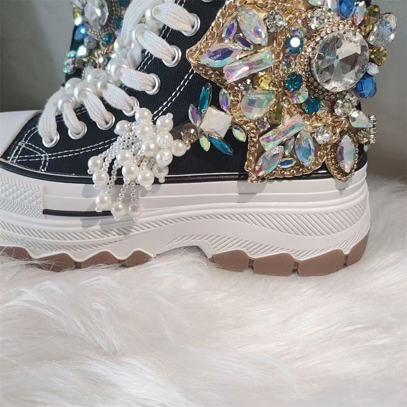 Dikke zool, hoge schacht, met  - Rhinestone Nail Gem recensie en prijs