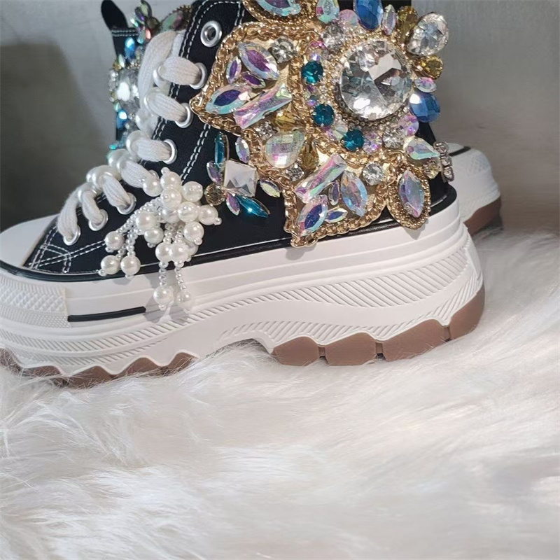 Dikke zool, hoge schacht, met  - Rhinestone Nail Gem recensie en prijs