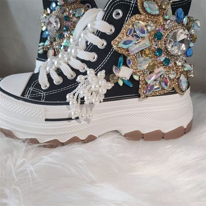 Dikke zool, hoge schacht, met  - Rhinestone Nail Gem recensie en prijs