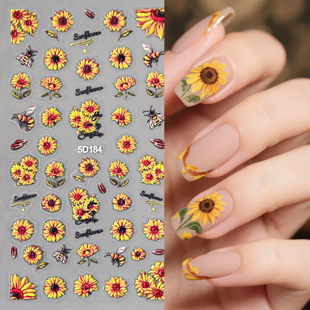 1/4 stuks 5D Geprefelde Zomer  - Nail Art Yellow recensie en prijs