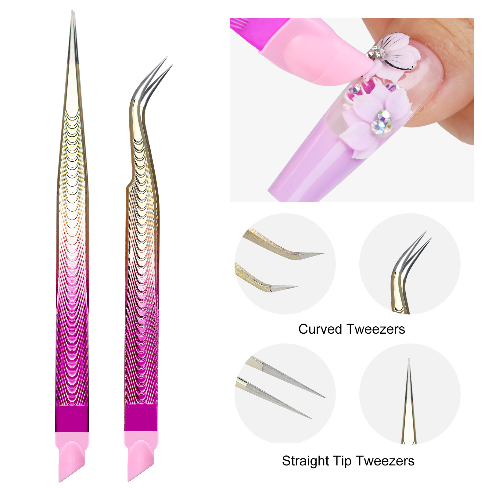 Dubbelzijdige Nail Art-pincet  - Rhinestone Nail Gem recensie en prijs