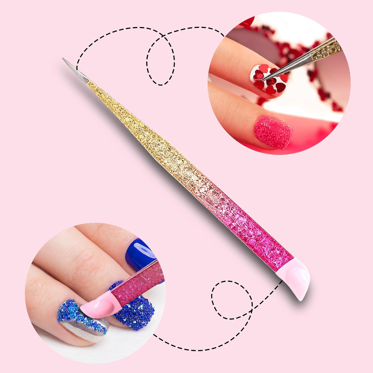 Dubbelzijdige Nail Art-pincet  - Rhinestone Nail Gem recensie en prijs