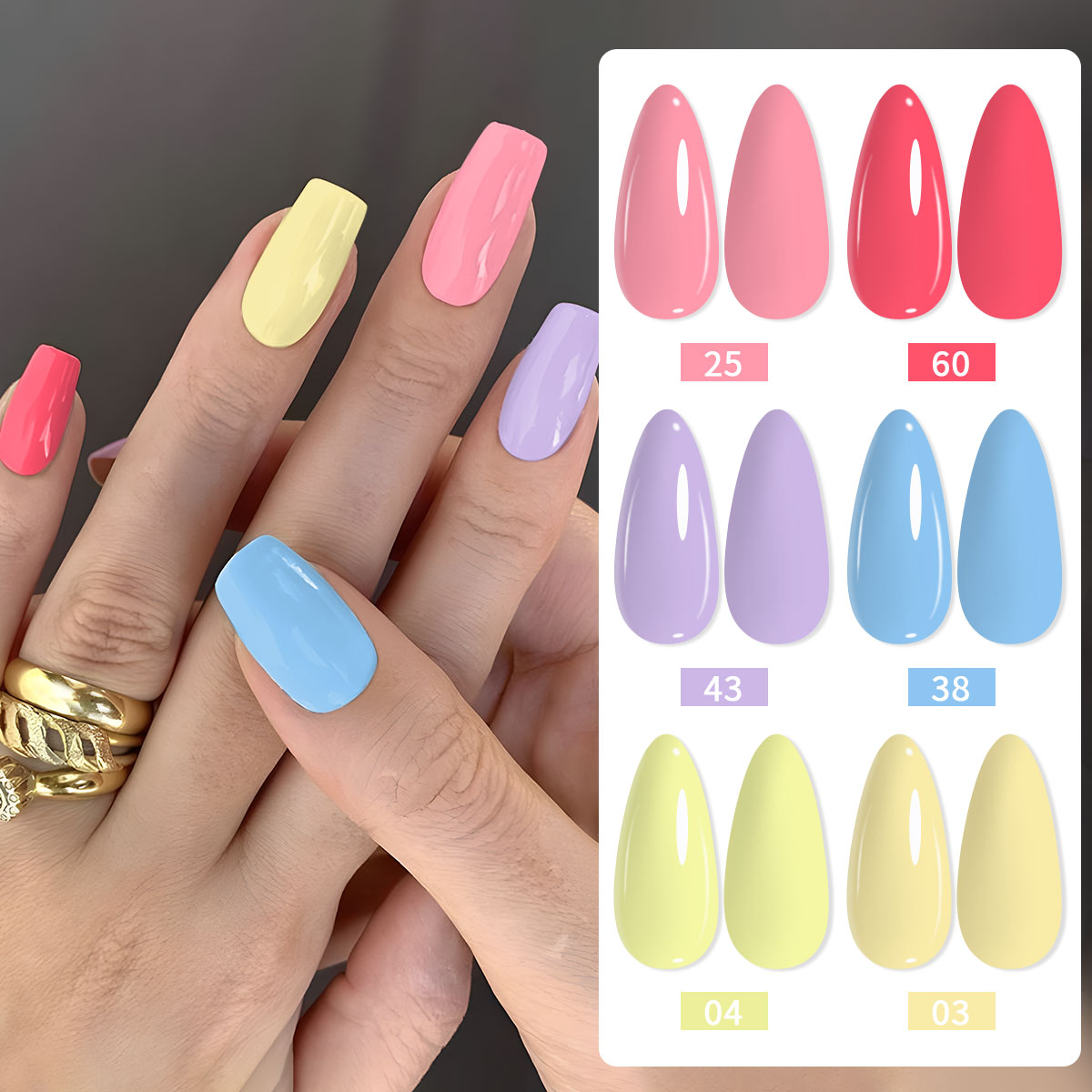 6-delige nagellakset, verkrijg - Nail Art Yellow recensie en prijs