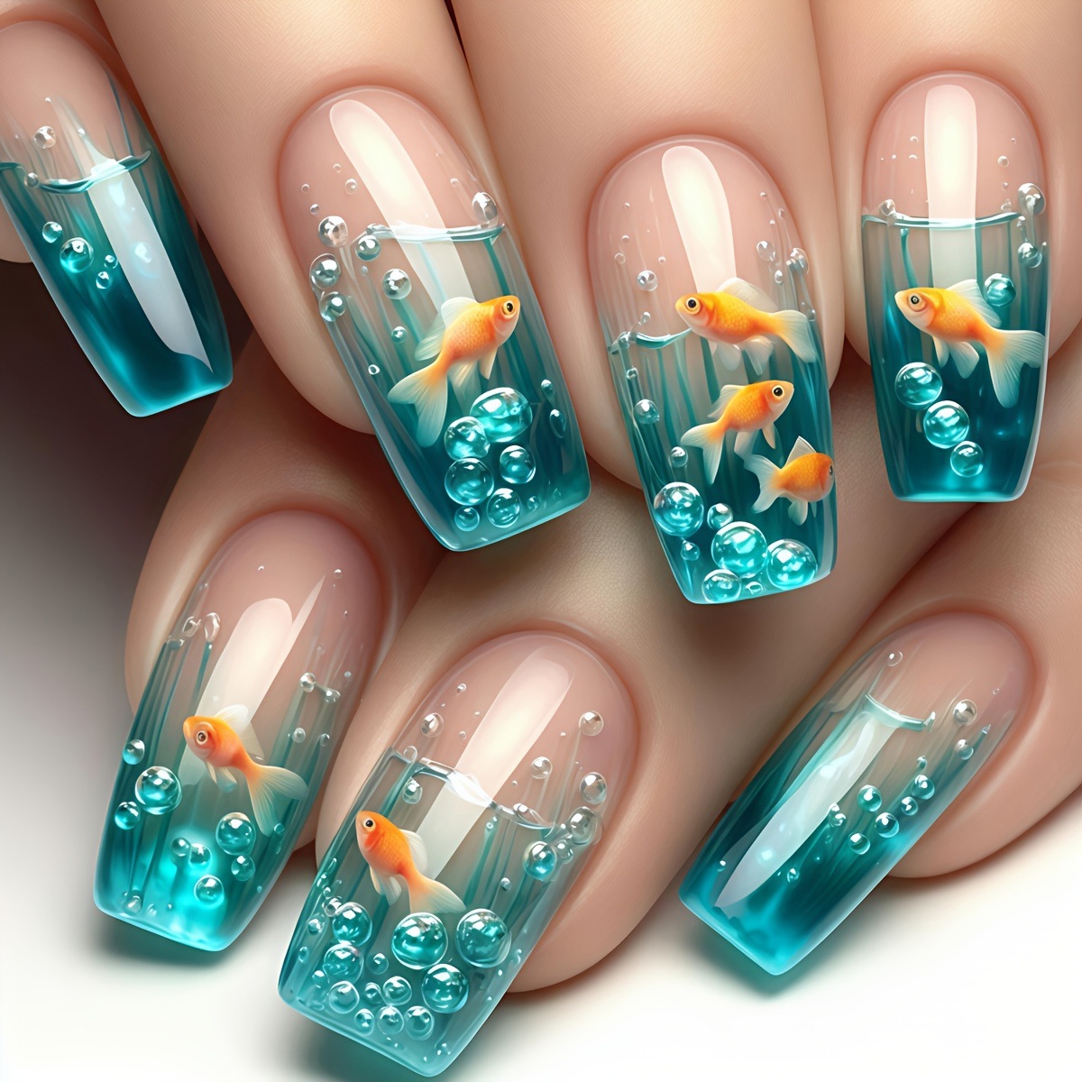 Middellange vierkante nepnagel - Nail Art Yellow recensie en prijs