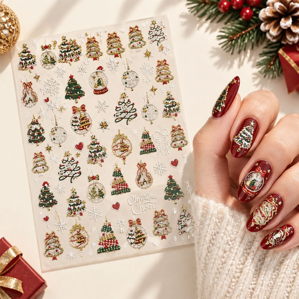 1 Stuk Nieuwe Aanwinst 5D Goud - Nail Art Xmas recensie en prijs