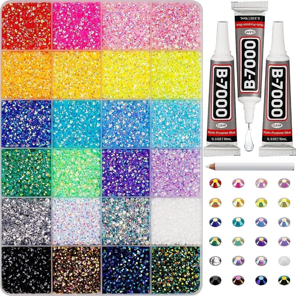 Multicolor hars strass steentj - Rhinestone Nail Gem recensie en prijs