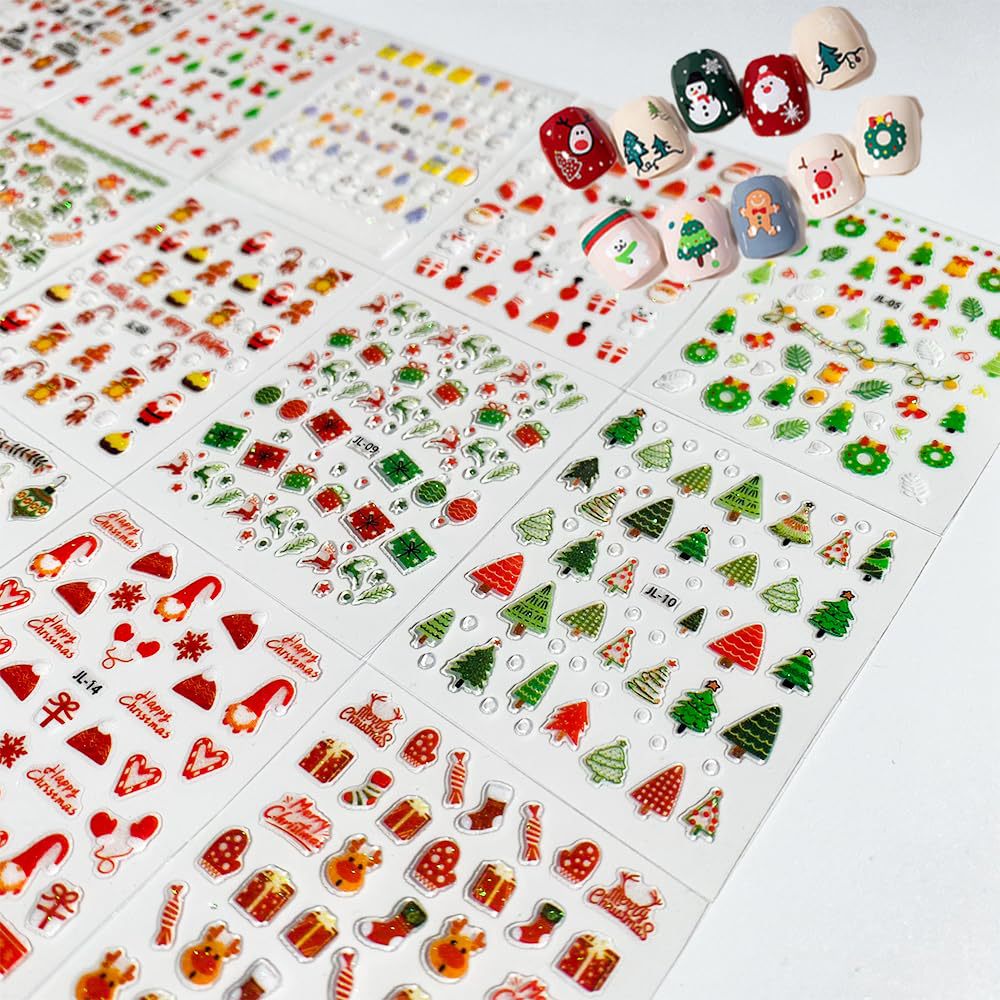 30 vellen kerstnagelstickers z - Nail Art Xmas recensie en prijs