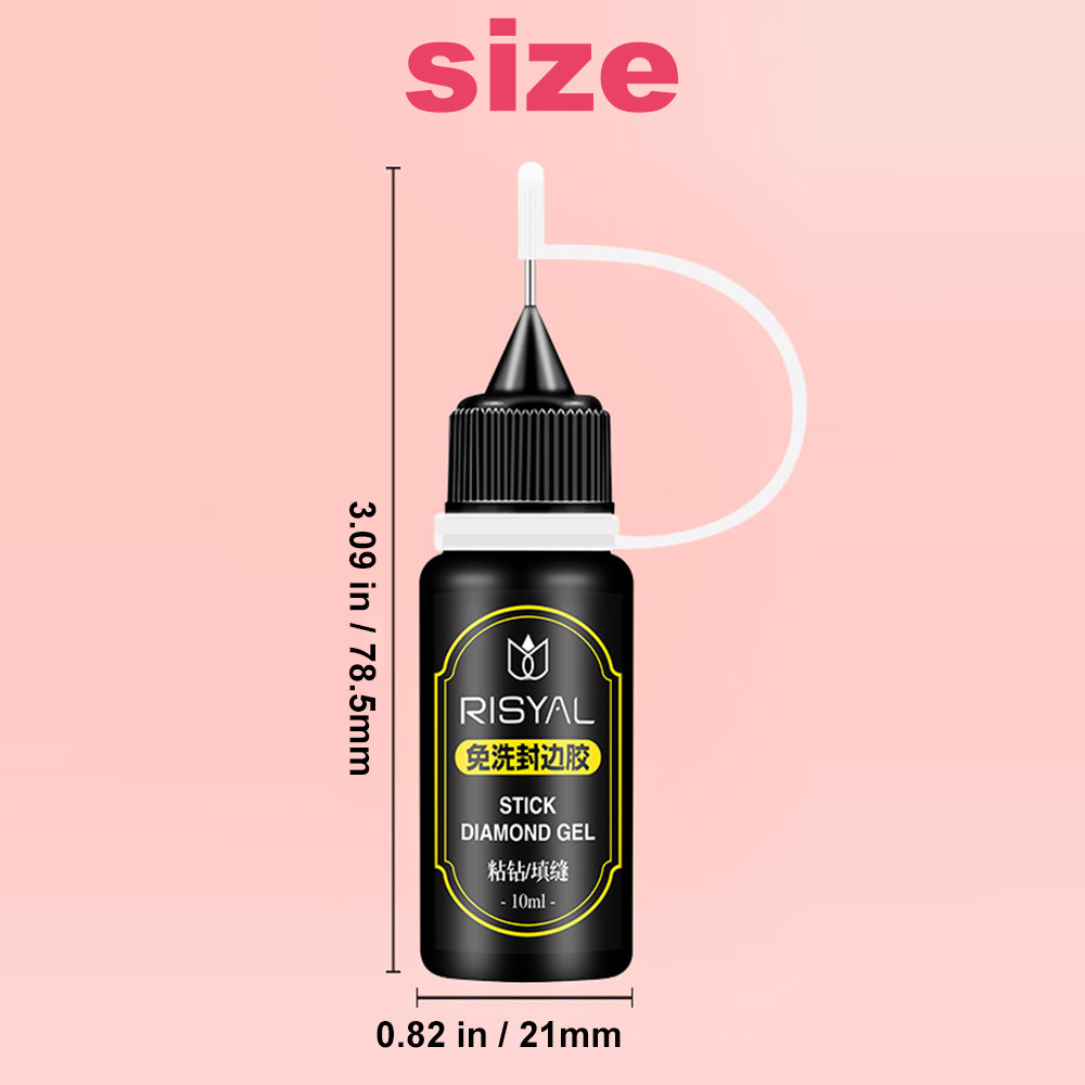 Nagelstrasslijm, 3D-gel, sterk - Rhinestone Nail Gem recensie en prijs