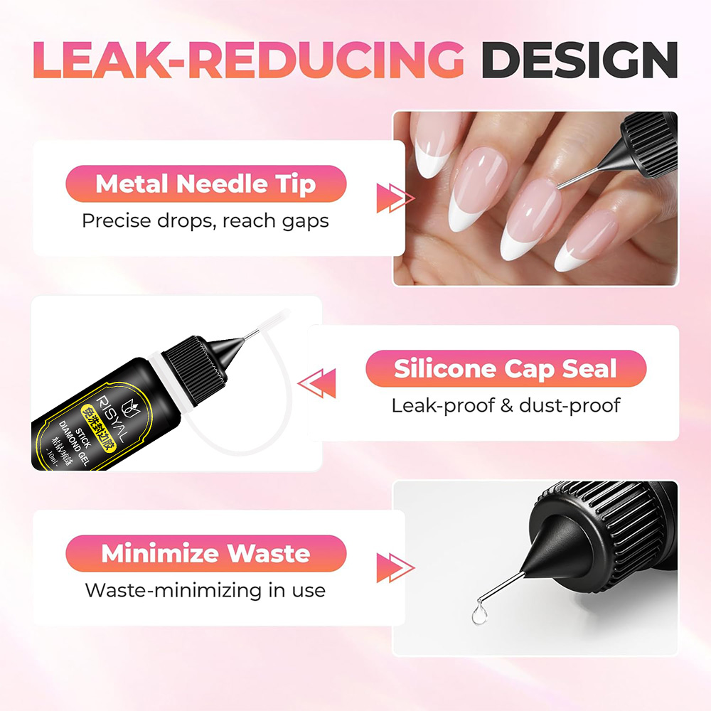 Nagelstrasslijm, 3D-gel, sterk - Rhinestone Nail Gem recensie en prijs