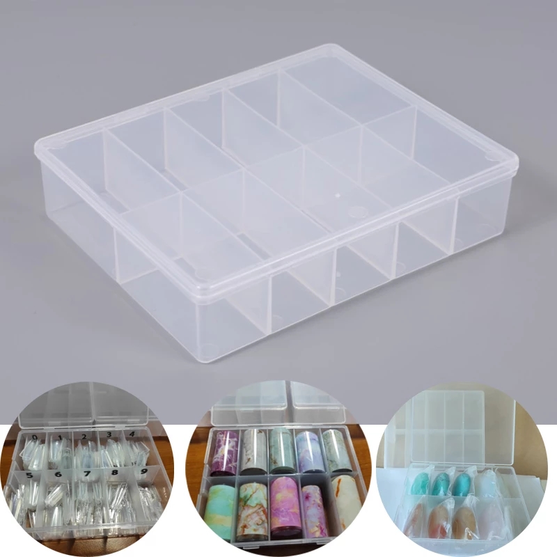 10 Grids Lege Clear Opbergdoos - Rhinestone Nail Gem recensie en prijs