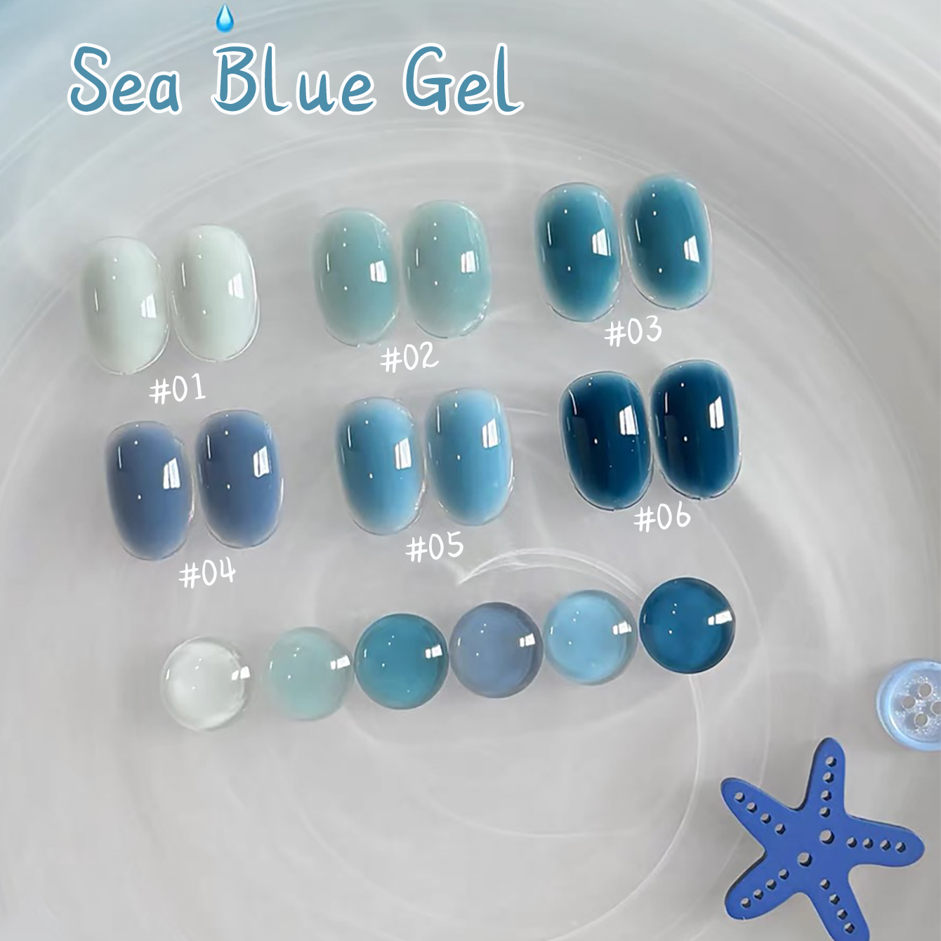 1-10 stuks WS Ice Transparant  - Nail Art Ice Blue recensie en prijs