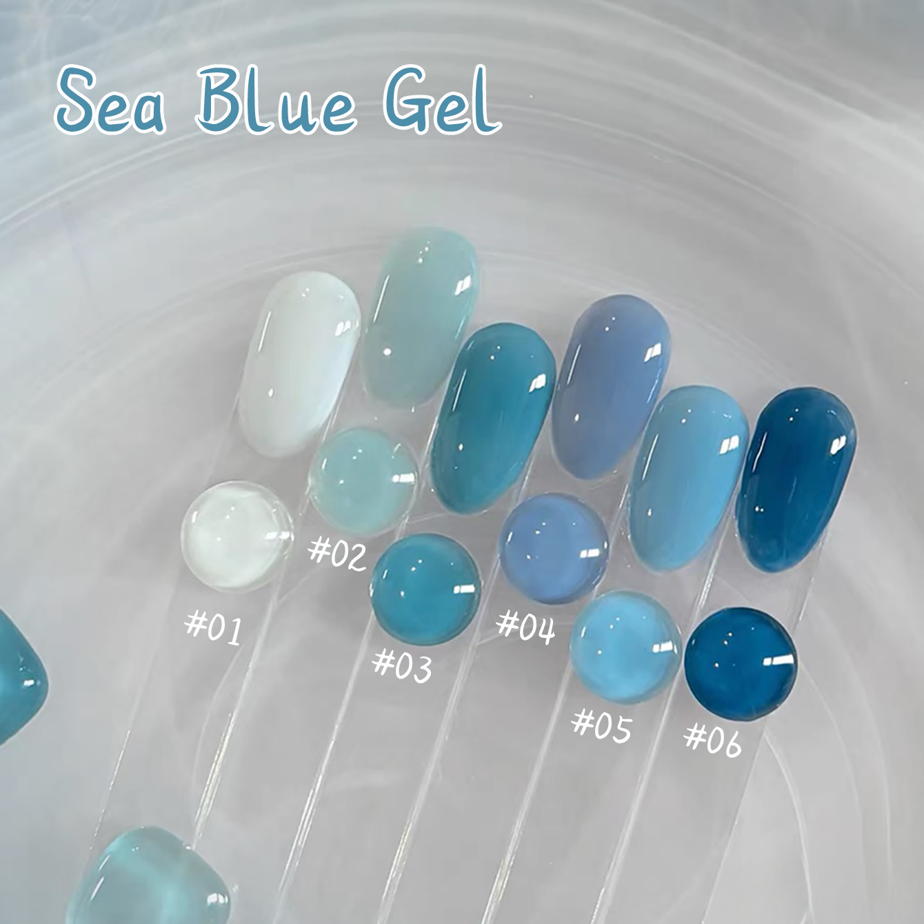 1-10 stuks WS Ice Transparant  - Nail Art Ice Blue recensie en prijs