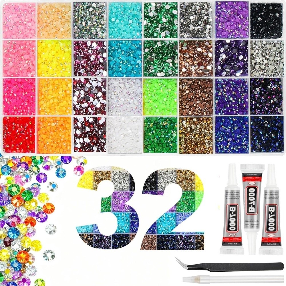 Multicolor hars strass steentj - Rhinestone Nail Gem recensie en prijs