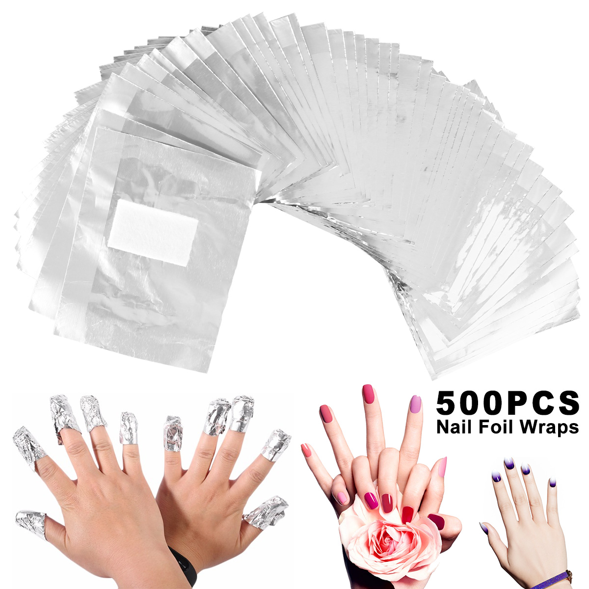 500/1000 Stuks Aluminiumfolie  - Nail Art Remover recensie en prijs